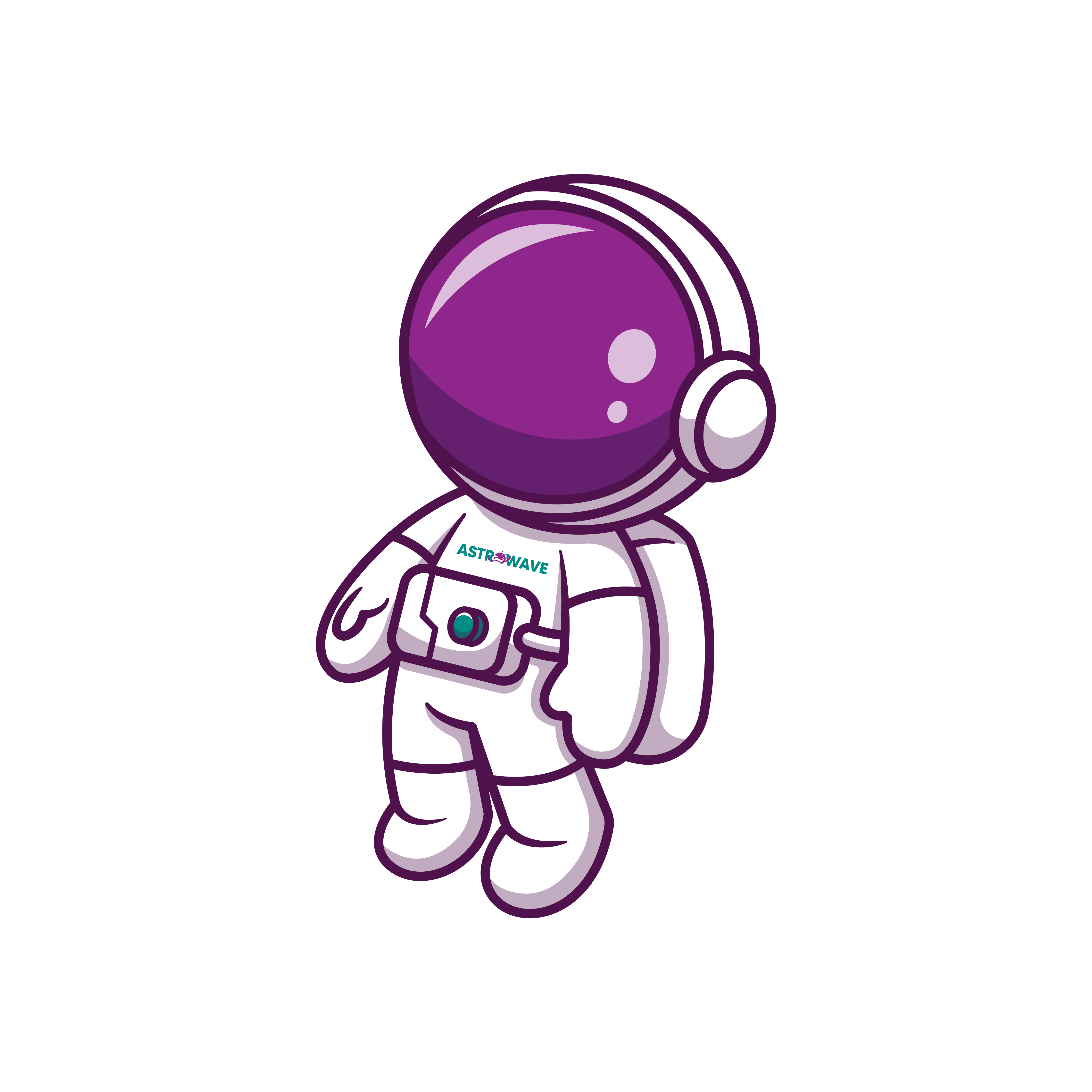Astrowave astronaut floating in space